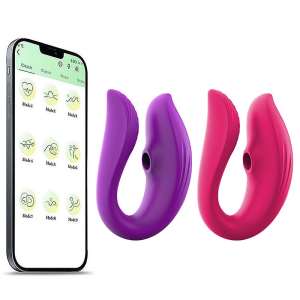 Vibrador de Casal com Pulsação À Longa distância  APP - Importado