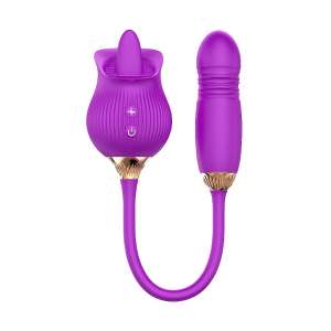 Rosa Estimuladora de Clitóris e ponto G Tongue 2 - Importado