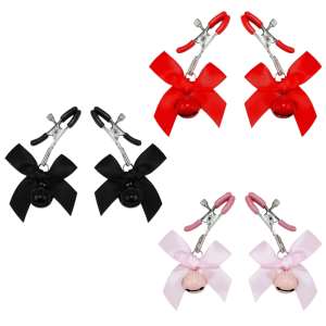 Grampos de Mamilo com Sino e Laço - Importado