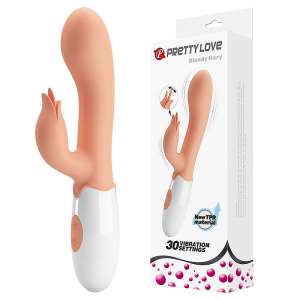 Vibrador de Ponto G e Clitóris à Pilha Bloody Mary Pretty Love - Importado