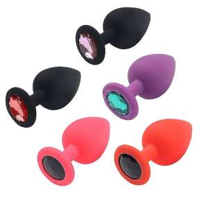 Plug Anal de Silicone - Tamanho Médio - Importado