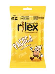 Preservativo com aroma de Paçoca com 3 unidades - Rilex