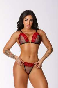 Conjunto Coração Ardente - Tallyta Lingerie