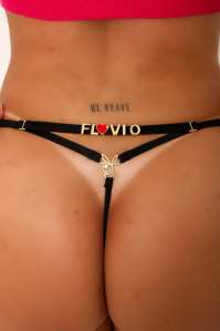 Calcinha Personalizável Secretinha Preto - Tallyta Lingerie