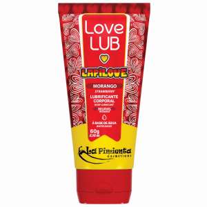 Lubrificante beijável Lapilove Love Lube - 60g - Sabor: Morango - La Pimienta