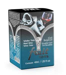 Pack com 3 unidades do produto Gel comestível Fruit Sexy 50 Tons (Vinho Tinto) - Intt