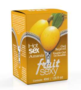 Pack com 3 unidades do produto Gel comestível Fruit Sexy Amarula 40ml - Intt