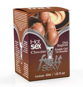 Pack com 3 unidades do produto Gel comestível Fruit Sexy Chocolate ao Leite 40ml - Intt