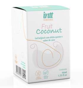 Pack com 3 unidades do produto Gel comestível Fruit Sexy Coconut 40ml - Intt