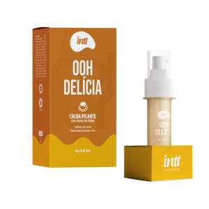 Pack com 3 unidades do produto Calda Picante Beijável Ooh Delícia 11g - Sabor: Pudim - Intt
