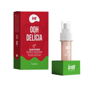 Pack com 3 unidades do produto Calda Picante Beijável Ooh Delícia 11g - Sabor: Morango Azedinho - Intt