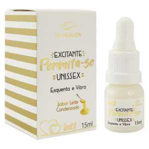 Pack com 3 unidades do produto Vibrador Líquido e Excitante Beijável Permita-se Leite Condensado 15 ml - Intt
