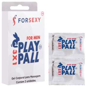 Gel Masculino Play Pall 3X1 02 Unidades (vencimento em 31/05/2026) - For Sexy