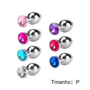 Plug de Metal com Joia Tamanho Pequeno (7,0 cm) - VM - Importado