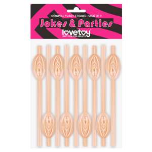 Canudos vagina Pussy Straws Bege 9 unidades - LOVETOY - VM - Importado