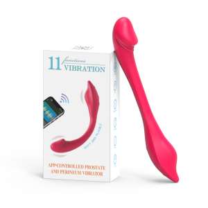 Vibrador para casal flexível com 11 modos de vibração via aplicativo - VM - Importado