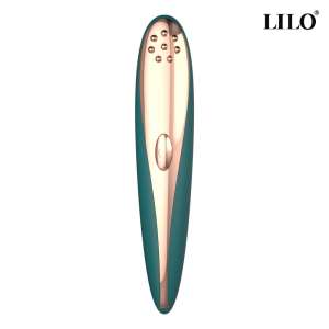 Vibrador massageador recarregável com 10 vibrações e aquecimento - LILO - VM - Importado