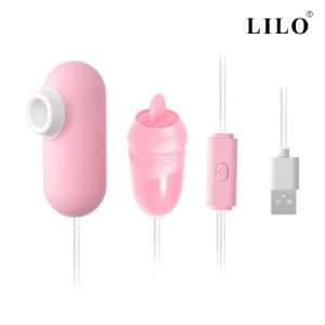 Cápsula vibratória USB com 2 cápsulas 12 modos de pulsação e vai e vem - LILO - VM - Importado