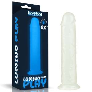 Prótese Fosforescente (brilha no escuro) 21 cm - Lumino Play Dildo - LOVETOY - VM - Importado