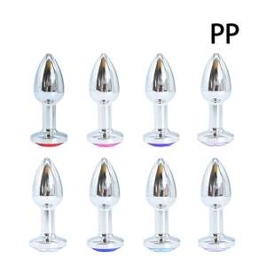 Plug Anal de Metal com Joia Tamanho PP 6,5 x 2,3 cm - VM - Importado