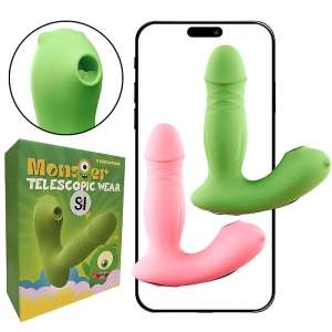 Vibrador de Ponto G e Clitóris com Pulsação / Vai e vem - À Longa distância - APP - SI - Importado