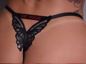 Calcinha Voo Fatal Preto - Tallyta Lingerie