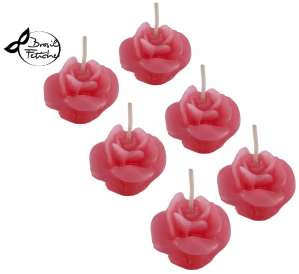 Velas Aromatizadas Rosas 6 Unidades - Brasil Fetiche