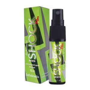 Vibrador Líquido Beijável Shock Plus Menta 15ml - Sofisticatto