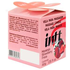 Vela beijável Morango 30g - Intt