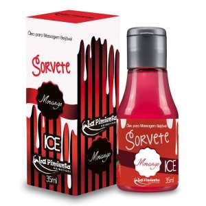 Gel comestível Sorvete 35 ml - Sabor: Morango Ice - La Pimienta