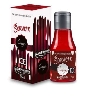 Gel comestível Sorvete 35 ml - Sabor: Cereja Ice - La Pimienta