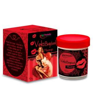 Vela beijável quente 45g - Sabor: Morango - La Pimienta