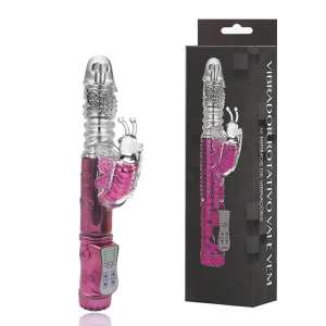 Prótese Rotativa (Jack Rabbit) de Luxo Metalizado com Função (Vai e Vem) Pilha - Importado