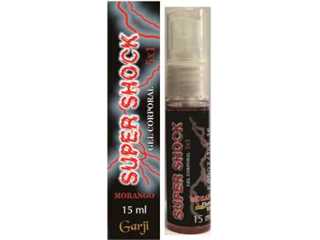 Vibrador Líquido Super Shock 5 em 1 - Spray 15ml - Morango - Garji