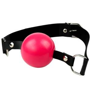 Mordaça bola com regulagem em couro - La Pimienta