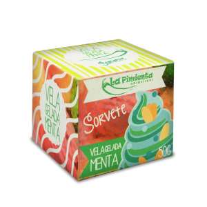Vela beijável algodão doce 50g - Sabor: Menta Ice - La Pimienta