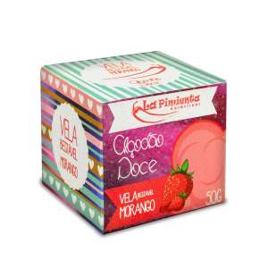 Vela beijável algodão doce 50g - Sabor: Morango - La Pimienta