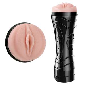 Masturbador Cyber Skin Flashlight em Formato de Vagina com Vibrador - Importado