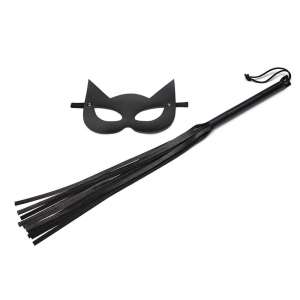 Kit Mulher Gato (Chicote 35 cm e Venda) - Sexy Fantasy