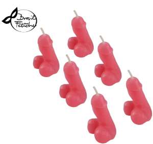Velas Decorativas Pênis 6 Unidades - Brasil Fetiche