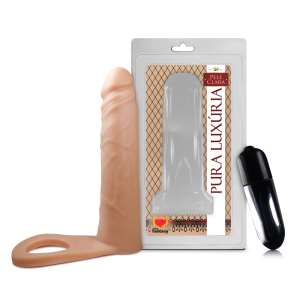 Anel Companheiro com Pênis e Vibrador 16 x 3,8cm - Sexy Fantasy