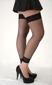 Meia 7/8 Legging Arrastão com Renda - Perrutêxtil