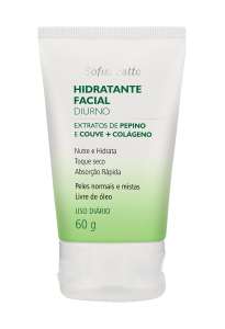 Hidratante Facial Diurno Extratos de Pepino e Couve + Colágeno 60g - Sofisticatto
