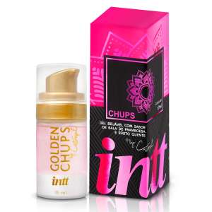 Gel para massagem / sexo oral Golden Chups Framboesa 17 ml - Intt