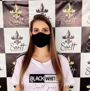 Máscara de proteção 100% algodão lisa - Santt