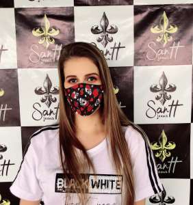 Máscara de proteção 100% algodão estampada - Santt