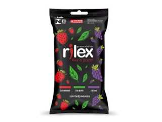 Preservativo Mix de Frutas (Morango / Menta / Uva) com 6 unidades - Rilex