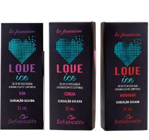 Óleo de Massagem Beijável Love Ice 30ml - Sofisticatto