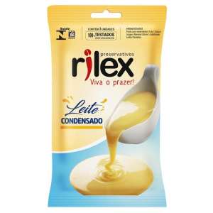 Preservativo com aroma de Leite Condensado com 3 unidades - Rilex