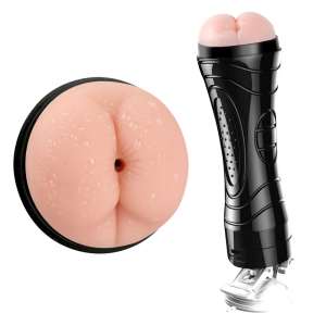 Masturbador Cyber Skin Flashlight em Formato de Ânus com Vibrador e Ventosa  - Importado
